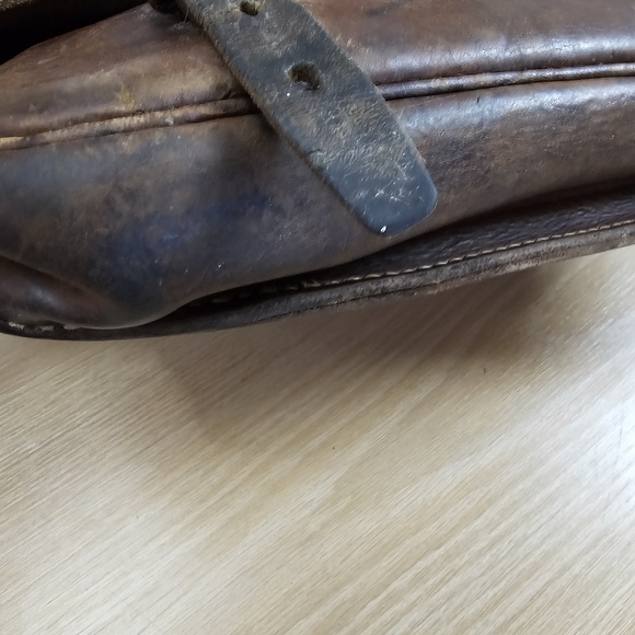 WW2 Vintage 1939 Military Leather Cavalry Messenger Shoulder Briefcase B… - Picture 10 of 13
